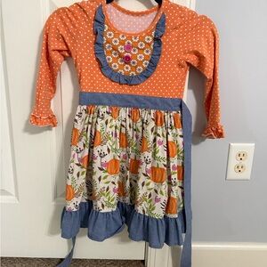 Eleanor Rose Pumpkin Print Dress